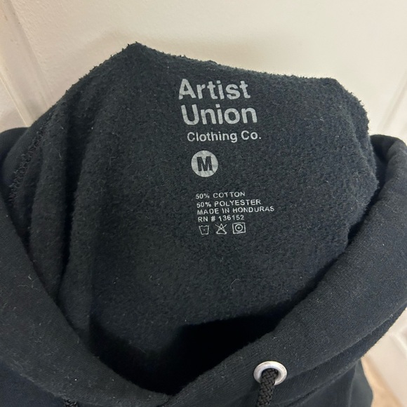 Mens Hoodie Medium Artist Union Roses - Picture 10 of 10